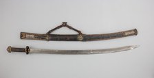 Saber and Scabbard, Sino-Tibetan, 17th-18th century. Creator: Unknown.