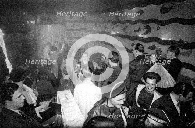 A tavern at Montparnasse, Paris, 1931.Artist: Ernest Flammarion