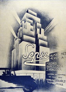 Advertisement of the department store 'Sepu' in Barcelona.