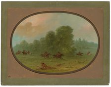 Battle between the Jiccarilla Apachees and Camanchees, 1861/1869. Creator: George Catlin.