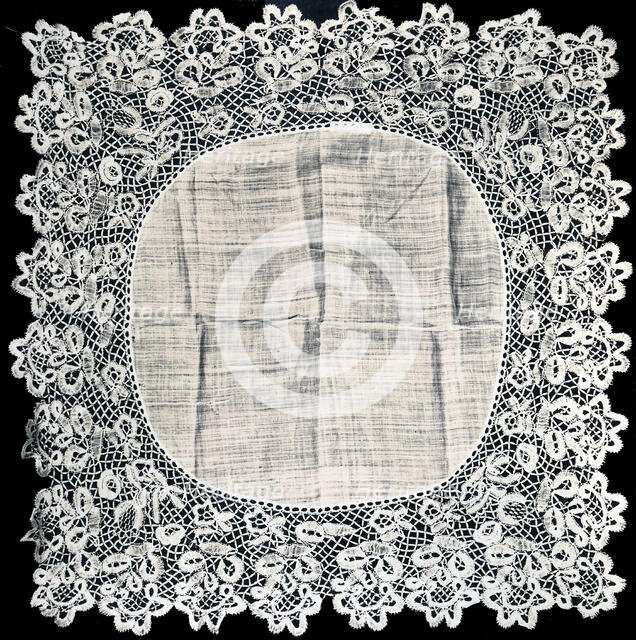 Handkerchief, England, 1850/75. Creator: Unknown.