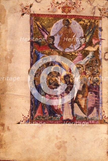 The Resurrection (Manuscript illumination from the Matenadaran Gospel), 1287.