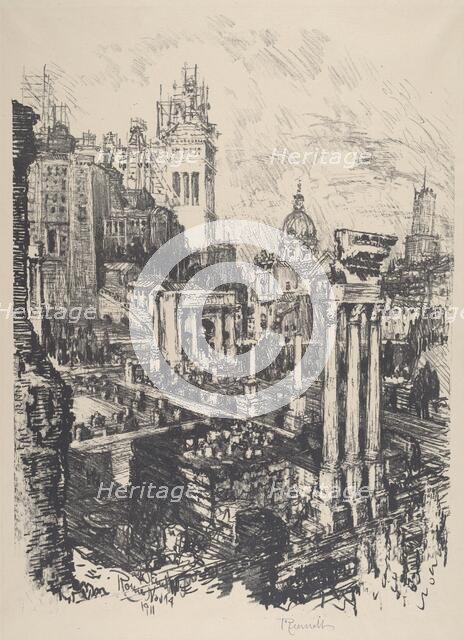 Old and New Rome, Victor Emanuel Monument, 1911. Creator: Joseph Pennell.