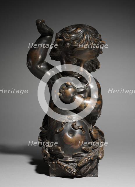 Pair of Bronze Statues: Autumn and Winter, 1800s. Creator: Unknown.