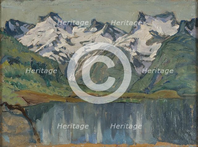 A Mountain Lake. Study from North Norway, c1900s. Creator: Anna Katarina Boberg.