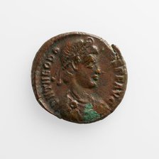 Coin with Theodosius I, A.D. 379-395. Creator: Unknown.