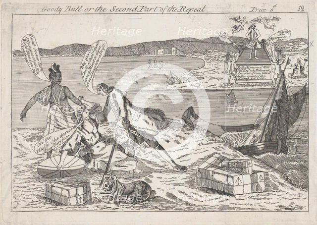 Goody Bull or the Second Part of the Repeal, March 18, 1766., March 18, 1766. Creator: Anon.