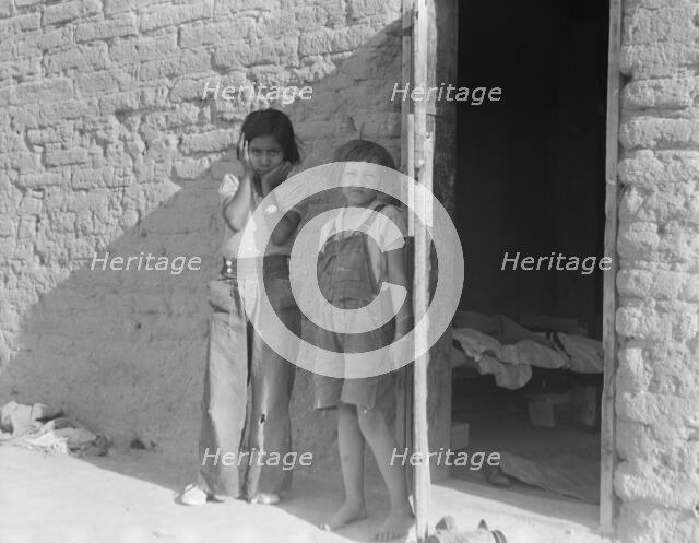 Drought refugee families... supplanting Mexican laborers in the Southwest, Chandler, Arizona, 1937. Creator: Dorothea Lange.