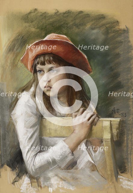 Portrait of the Artist's Sister Berta Edelfelt, 1883. Creator: Albert Edelfelt.