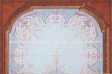 Partial design for painted ceiling, 19th century. Creators: Jules-Edmond-Charles Lachaise, Eugène-Pierre Gourdet.