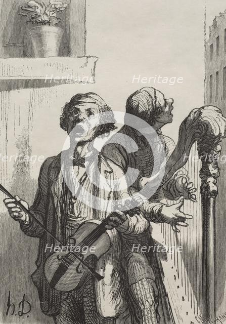 The Singers: Street Singers. Creator: Honoré Daumier (French, 1808-1879).