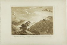 Llangollin in the County of Denbigh, from the Turnpike Road Above the River Dee, 1776. Creator: Paul Sandby.