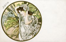 'June', 1900. Artist: Alphonse Mucha