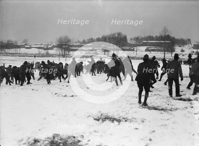 Camp Meade, Maryland - Winter Views, 1917. Creator: Harris & Ewing.