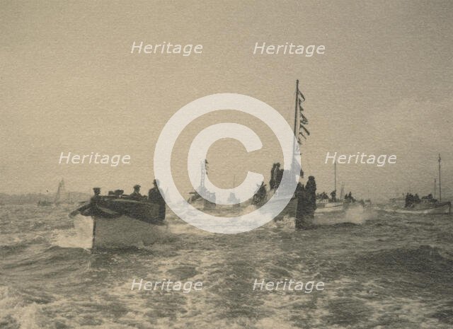 Pleasure craft welcoming the fleet, May 1924. Creator: Eunice Harriett Garlick.