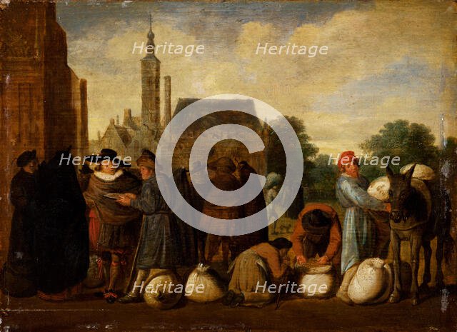 At the Market, 1650-1660. Creator: Follower of Sybrand van Beest.