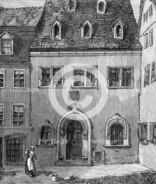 The Luther Celebration in Germany: house in which Luther died at Eisleben, Feb. 18, 1546, (1883). Creator: Unknown.