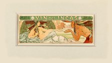 Vin des Incas , 1897. Creator: Mucha, Alfons Marie (1860-1939).