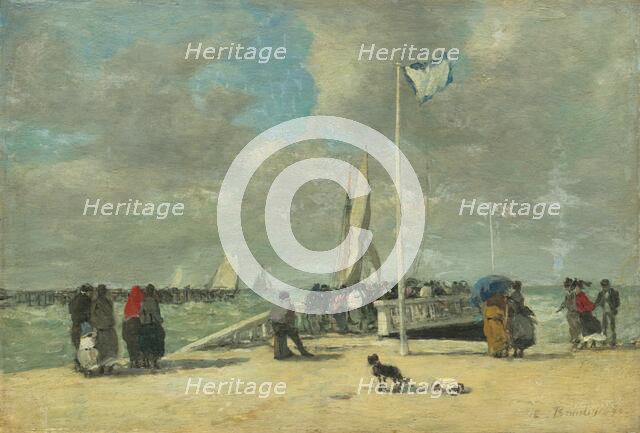 On the Jetty, c. 1869/1870. Creator: Eugene Louis Boudin.