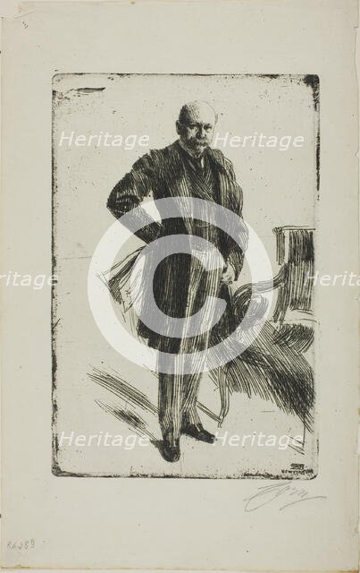 Colonel Lamont I (Whole length), 1900. Creator: Anders Leonard Zorn.