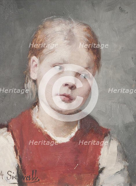 Portrait of a Girl, 19th century. Creator: Amanda Carolina Vilhelmina Sidwall.