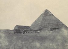 égypte Moyenne. Pyramide de Chéphren, 1850. Creator: Maxime du Camp.