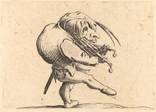 Man Scraping a Grill, c. 1622. Creator: Jacques Callot.