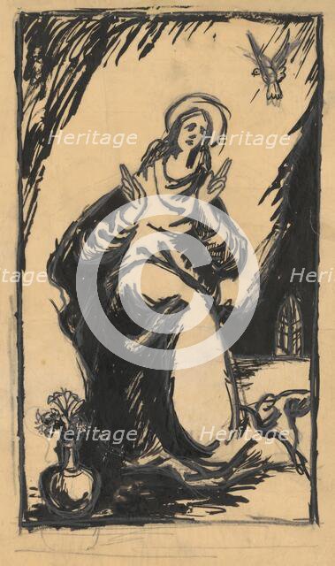 Madonna with vase and flowers, 1940-1944. Creator: Ján Novák.