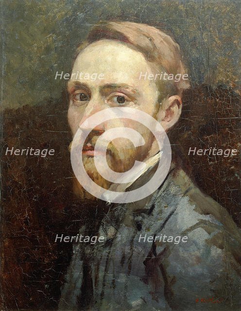 Self-portrait (Vuillard au col blanc) , 1888. Creator: Vuillard; Édouard (1868-1940).