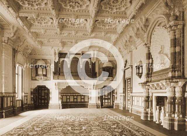 Indian Durbar Room, Osborne House, Isle of Wight, 28 July 1892. Artist: Unknown.