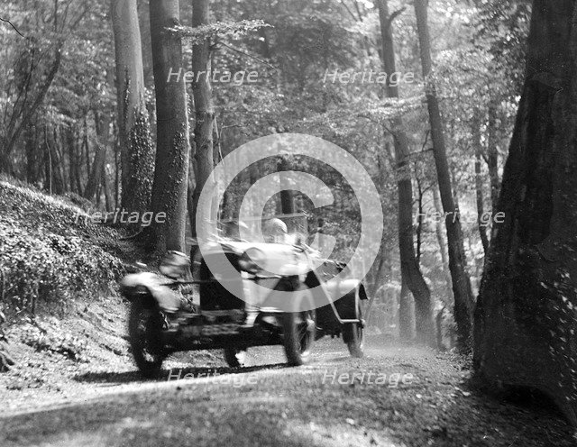 Open high chassis Lagonda taking part in the North West London Motor Club Trial, 1 June 1929. Artist: Bill Brunell.
