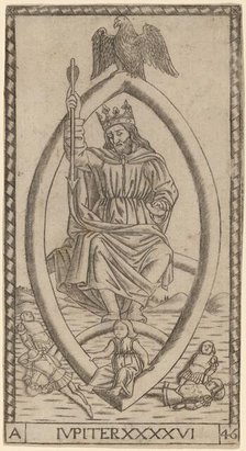 Iupiter (Jupiter), probably c. 1470. Creator: Master of the S-Series Tarocchi.