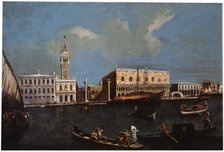Grand Canal, Piazzetta and Doge's Palace in Venice', 18th century. Creator: Canaletto, (Circle)  .