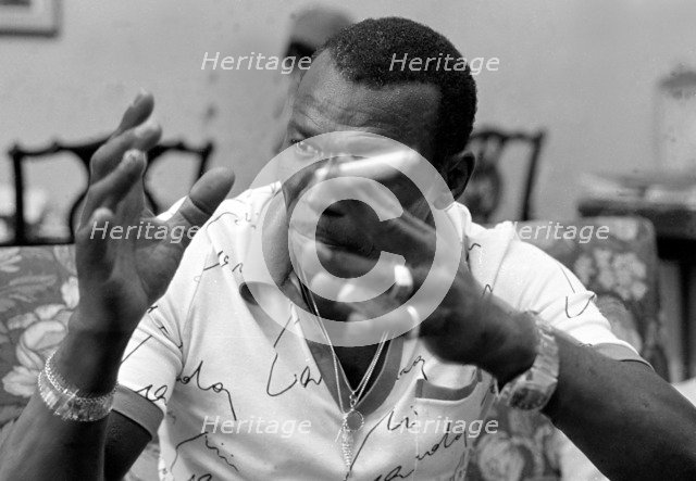 Elvin Jones, London, 1977.   Artist: Brian O'Connor.