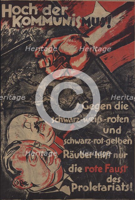 Long live communism! The red fist of the proletariat, 1924. Creator: Anonymous.