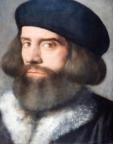 Head Of A Bearded Man, 1537. Creator: Giovanni Buonconsiglio.