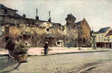 'The Barracks at Soissons', France, 1915, (1926).Artist: Francois Flameng