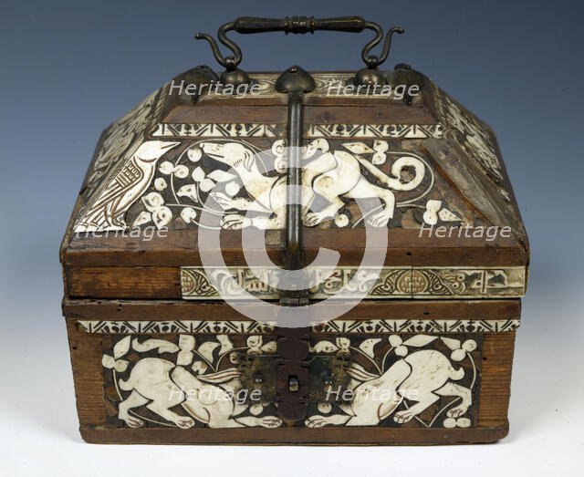 Taracea chest made of wood and bone, c. 1200, belonging to the treasure of San Isidoro de León. Creator: Unknown.