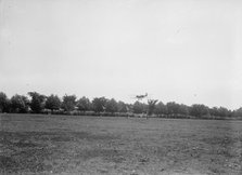 Curtiss Airplane - Tests And Demonstrations; Twin Engine Biplane, Potomac Park, 1916. Creator: Harris & Ewing.
