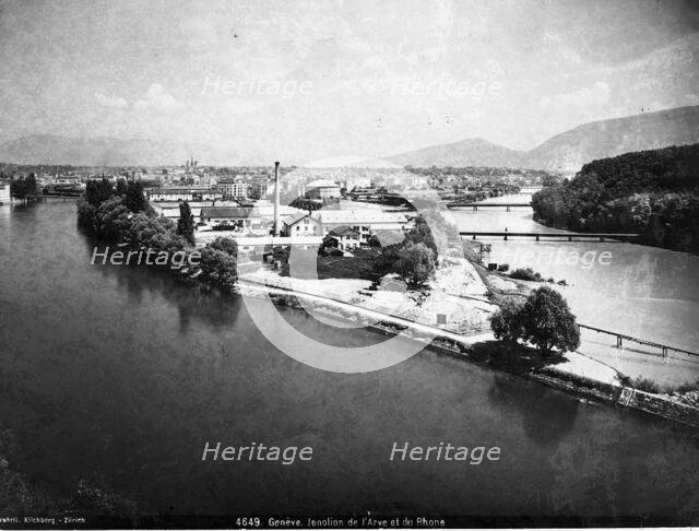 Geneva. Junction of the Rhone and Arve. Creator: Unknown.