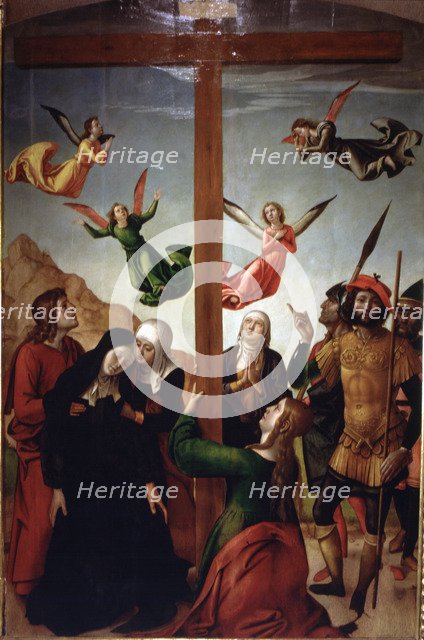  'Cross in the Calvary', 1510, oil on board by Juan de Borgoña.