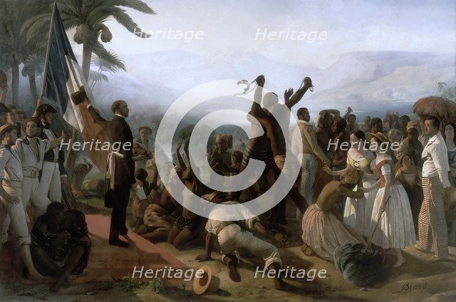 Proclamation of the Abolition of Slavery in the French Colonies, 27 April 1848. Artist: Biard, François-August (1798-1882)
