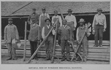Saw-mill men of Tuskegee Industrial Institute, 1902. Creator: Unknown.