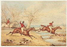 Mounted Hunters with Dogs, 1830/40. Creator: Henry Thomas Alken.
