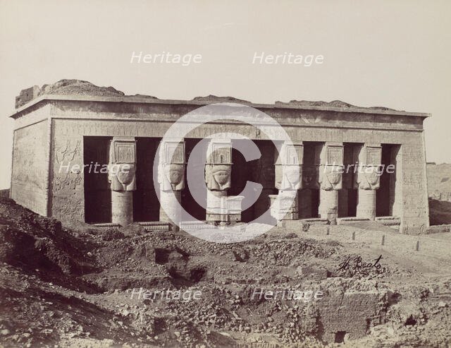 Temple a Denderah, 1870s. Creator: Antonio Beato.
