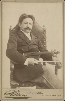 Portrait of the violinist and composer Frantisek Ondricek (1857-1922). Creator: Sarony, Napoleon (1821-1896).