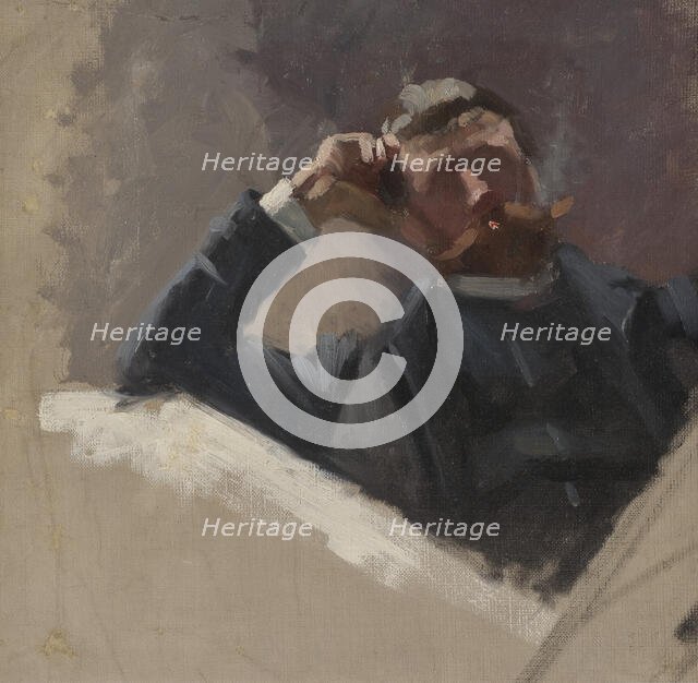 The Artist Georg Pauli. Study, 1884-1886. Creator: Eva Fredrika Bonnier.