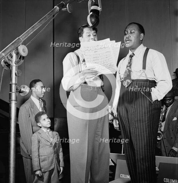 Portrait of Jonah Jones and Cab Calloway, Columbia studio, New York, N.Y., ca. Mar. 1947. Creator: William Paul Gottlieb.