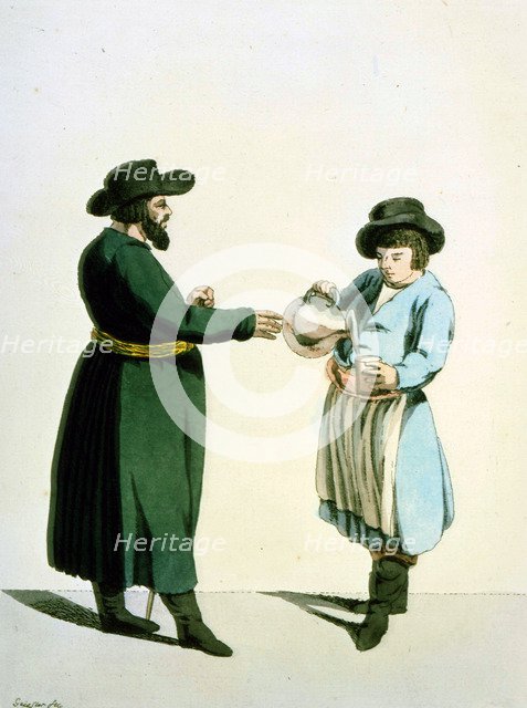 Kvass vendor, 1799.  Artist: Christian Gottfried Heinrich Geissler