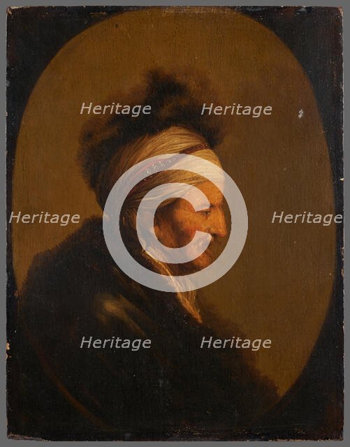 Bust of a man in oriental costume, after Lievens, between 1630 and 1699. Creator: Unknown.